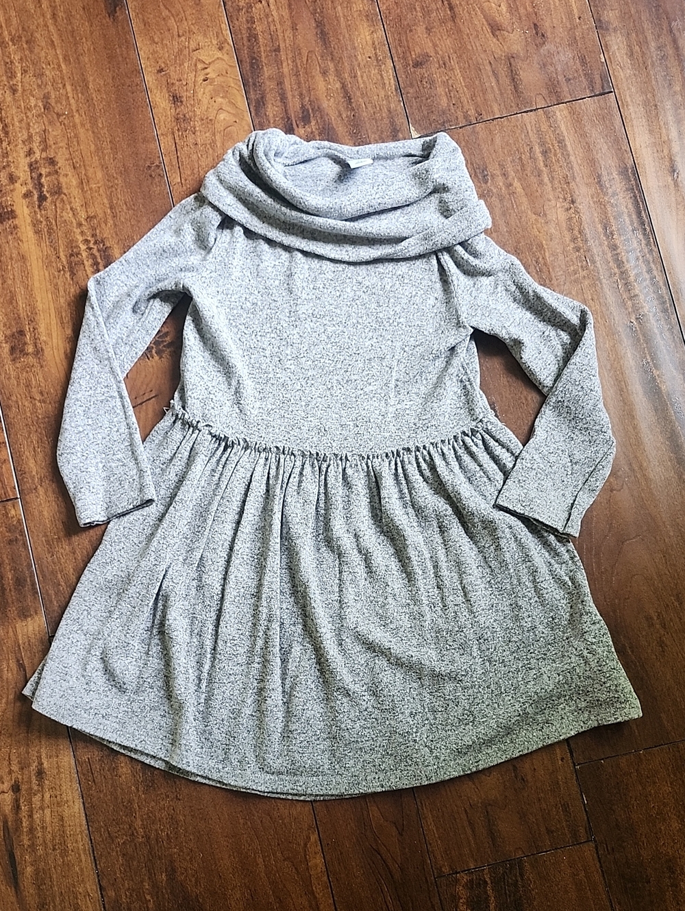3/$15! Old Navy 5t Gray Cowl Neck Long Sleeve Girls Dress